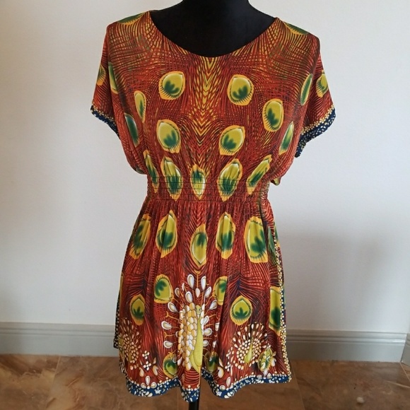 Peacock print Blouse - Picture 1 of 1